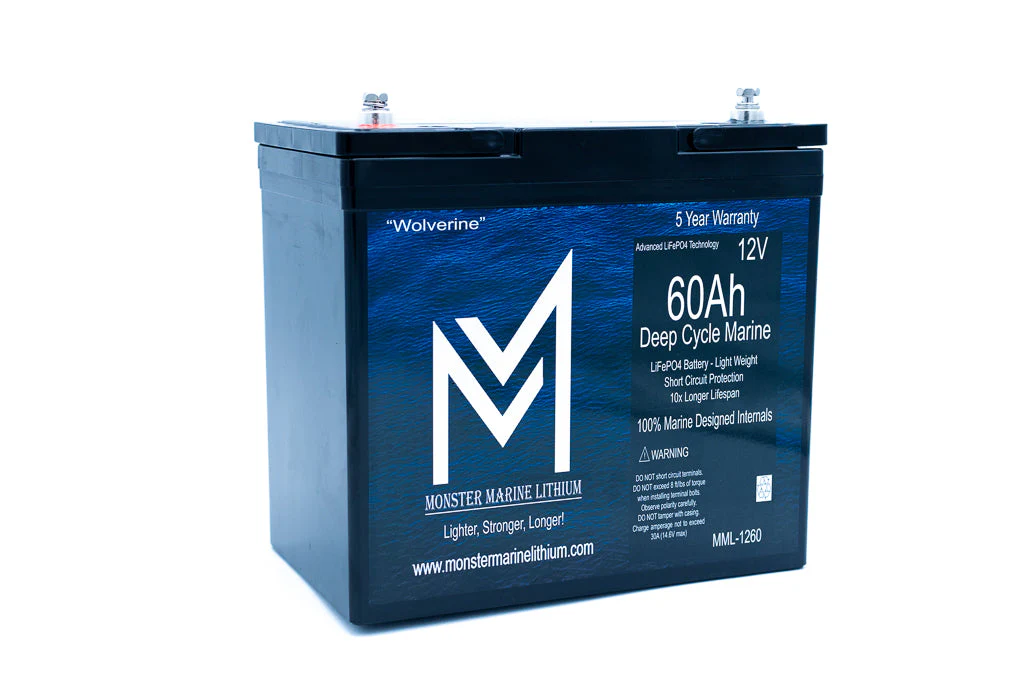 12v 60Ah Deep Cycle Lithium Marine Battery "Wolverine" - MML-1260 - Image 4
