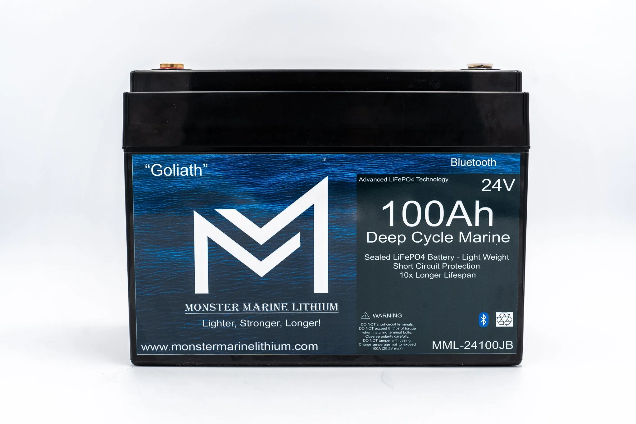 24V 100Ah Lithium Marine Trolling Motor Battery "Goliath" - Bluetooth - Image 2