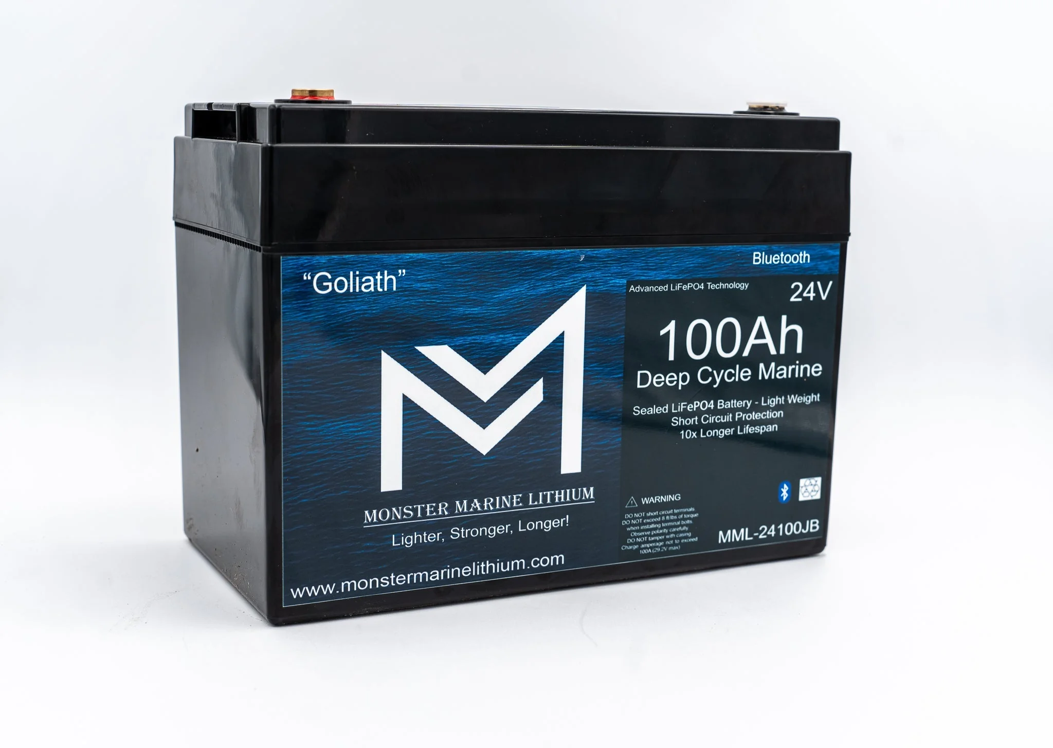24V 100Ah Lithium Marine Trolling Motor Battery "Goliath" - Bluetooth - Image 3