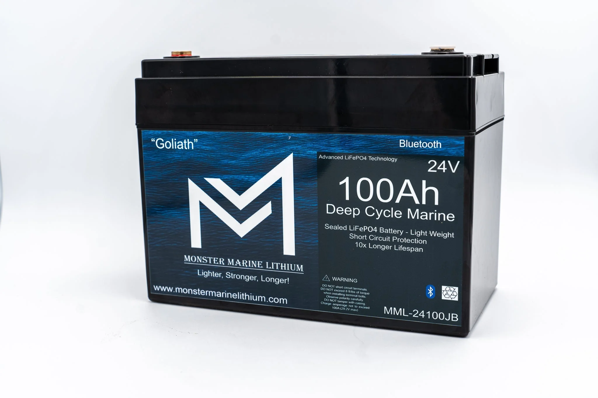 24V 100Ah Lithium Marine Trolling Motor Battery "Goliath" - Bluetooth - Image 4