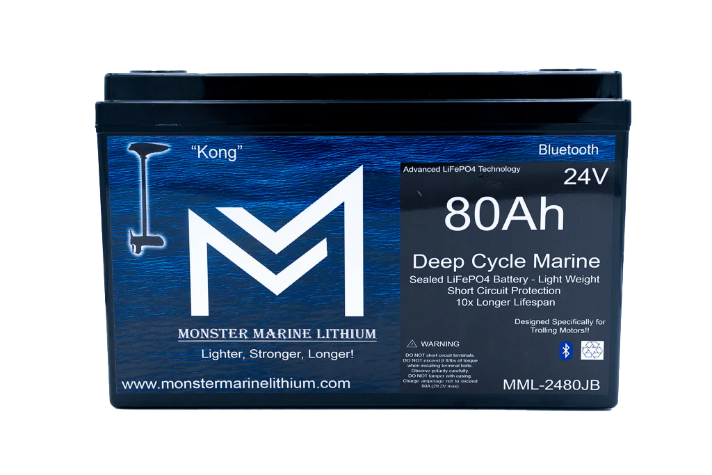 24V 80Ah Lithium Marine Trolling Motor Battery "Kong" - Bluetooth
