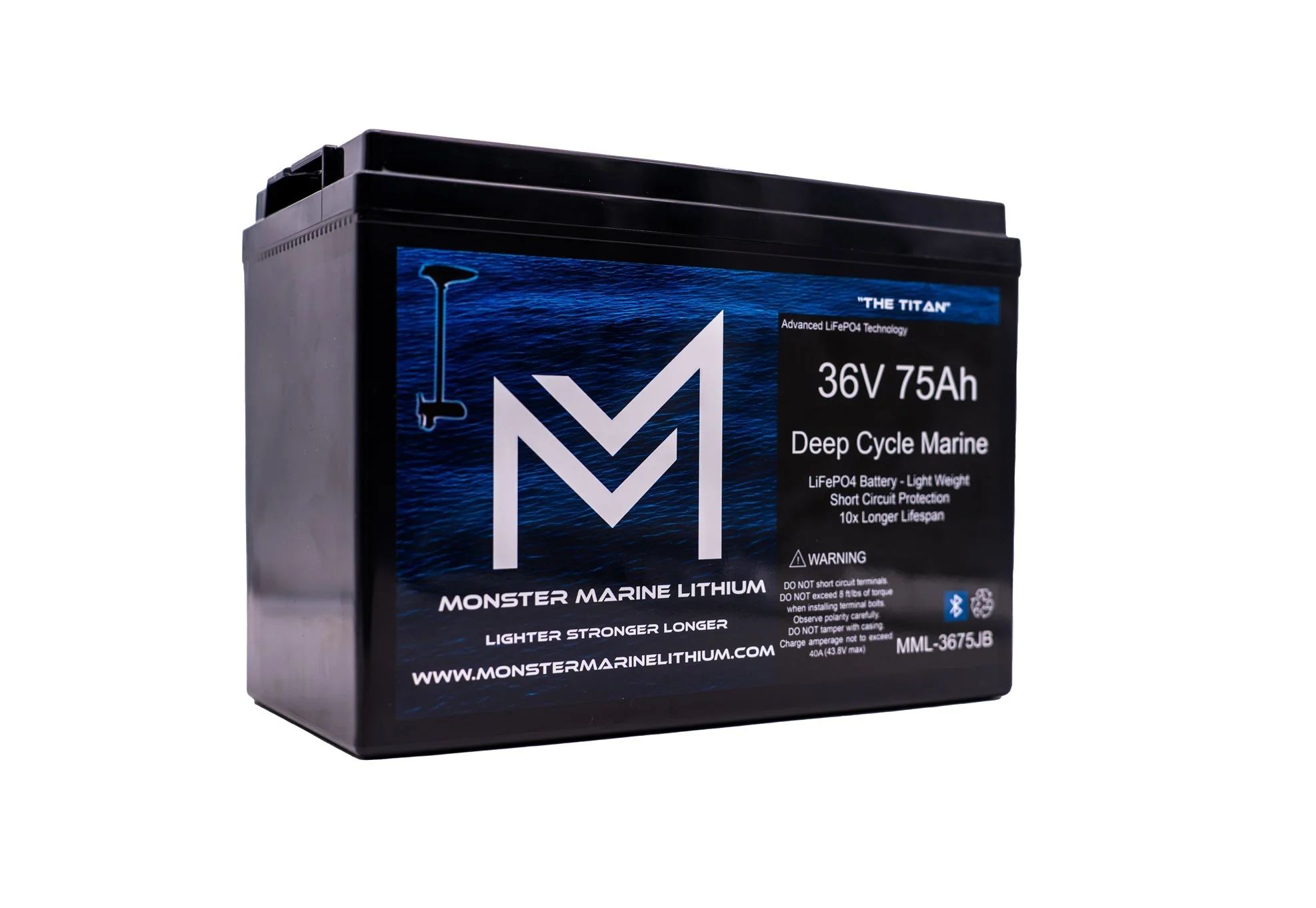 36V 75Ah Bluetooth Lithium Trolling Battery MML-CW3675B "Titan" - Image 2