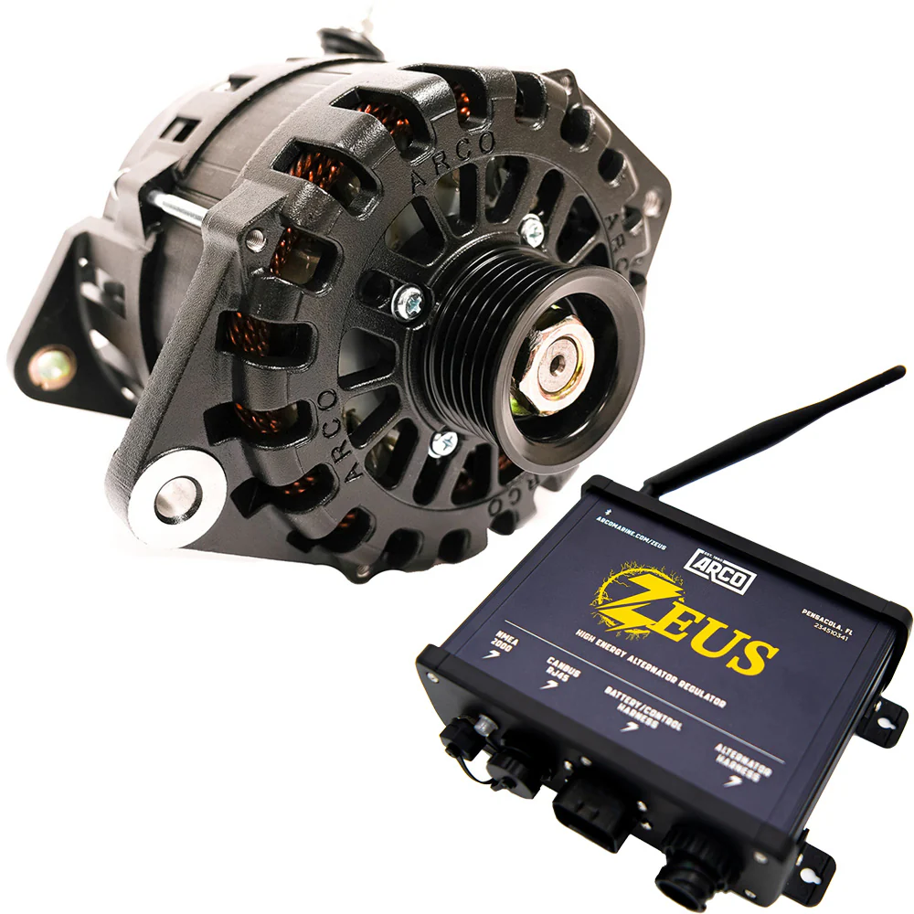 ARCO Zeus A275L 3.15 Alternator w/Case Ground (Common Rail), Terminal Block  Zeus High-Energy Alternator Regulator [4020-AZ1000]