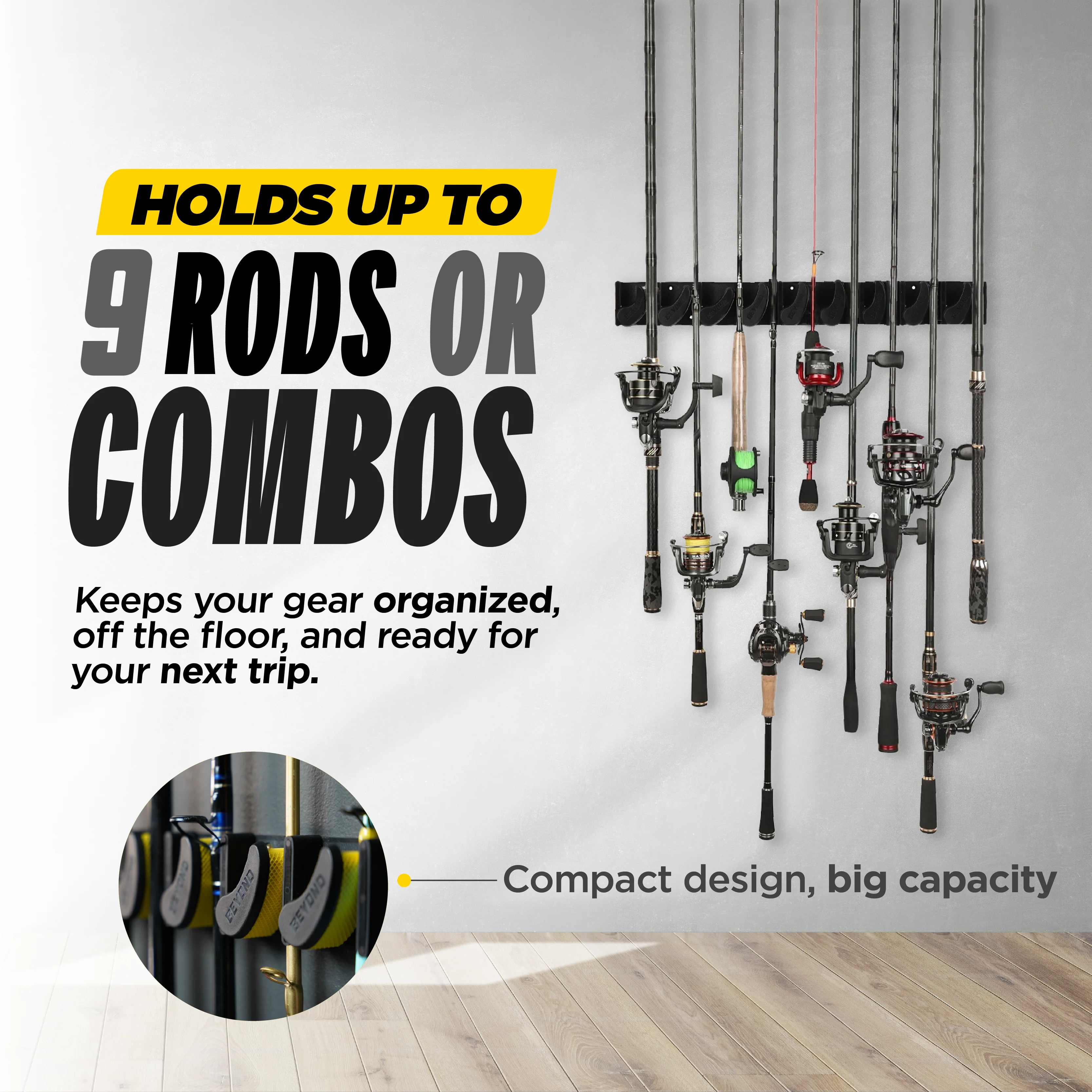 Beyond Fishing GripLock Vertical Fishing Rod Rack - Image 2