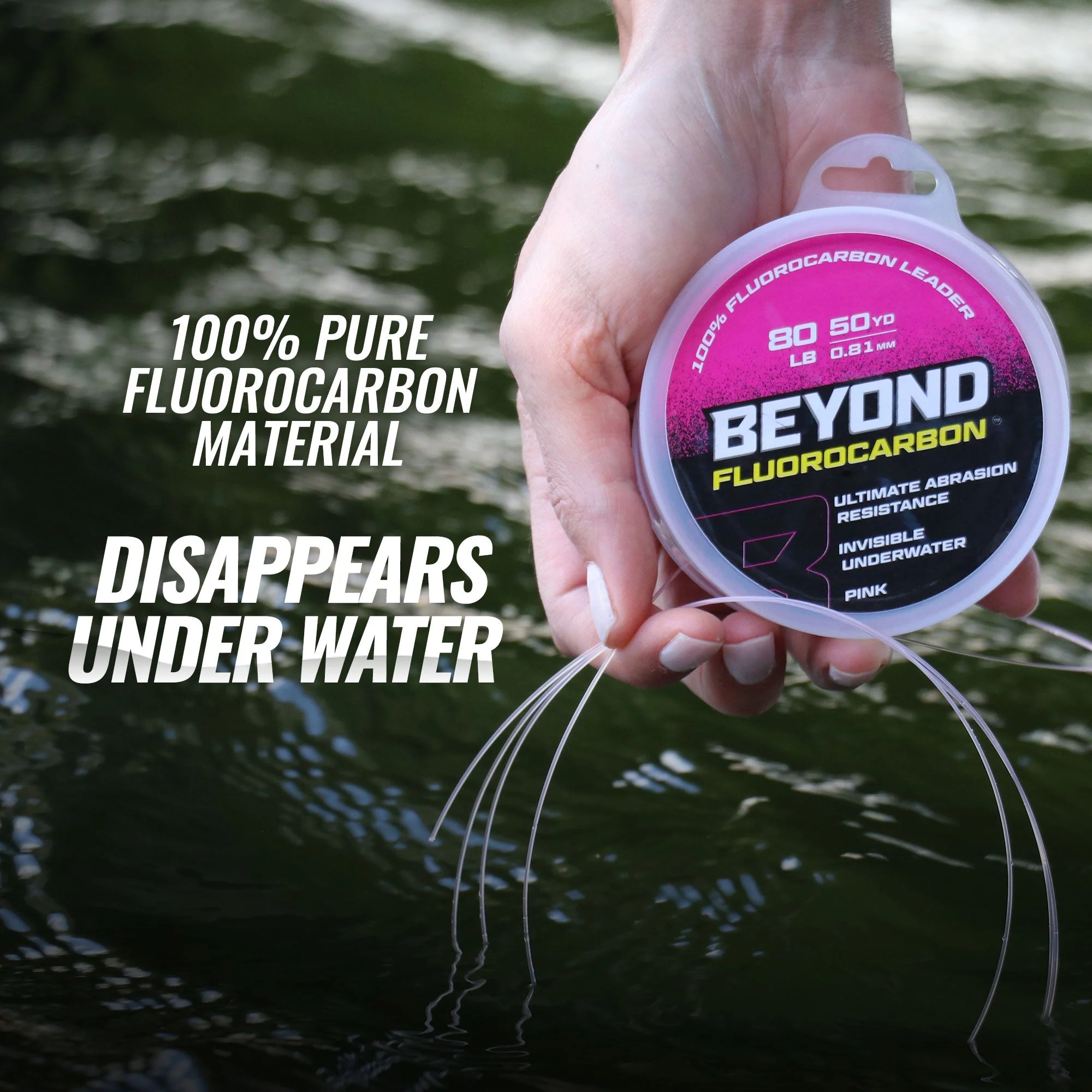 Beyond Fluorocarbon Leader Material 50YD Clear - Image 3