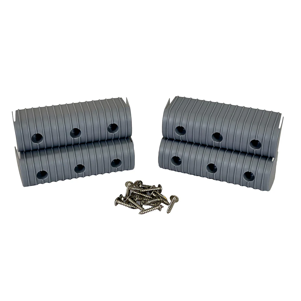 Caliber BunkWrap End Cap 2x6" Grey Accessory Kit w/Stainless Steel Hardware *4-Pack [23053]
