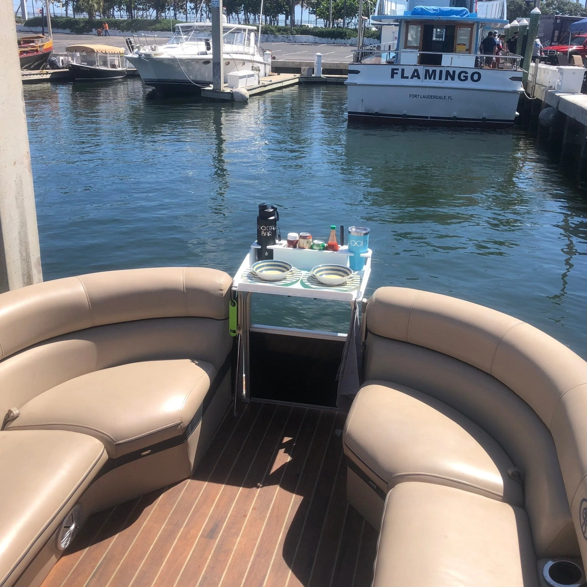 Docktail Utility Table with Pontoon Rail Mount - Image 13