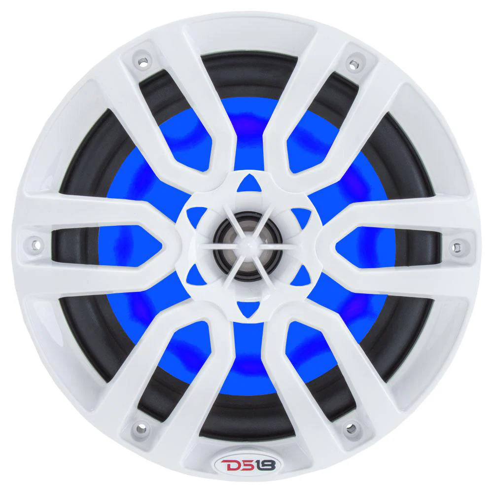 DS18 HYDRO 8" 2-Way Marine Speakers w/RGB LED Lights 375W - White [NXL-8] - Image 2