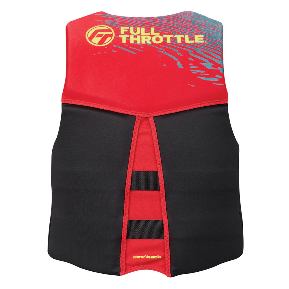Full Throttle Men's Rapid-Dry Flex-Back Life Jacket - S - Red/Black [142500-100-020-26] - Image 2