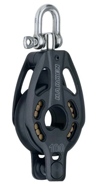 Harken 100mm Aluminum Block w/ Swivel & Becket