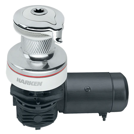 Harken #46 2 Speed Electric Self-Tailing Radial Winch - Chrome with White Trim