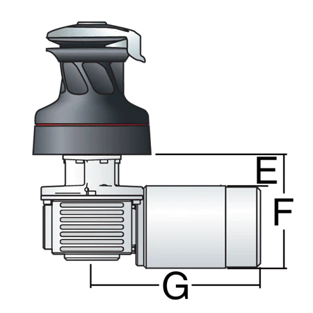 Harken #50 2 Speed Electric Self-Tailing Radial Winch - Chrome with White Trim - Image 4