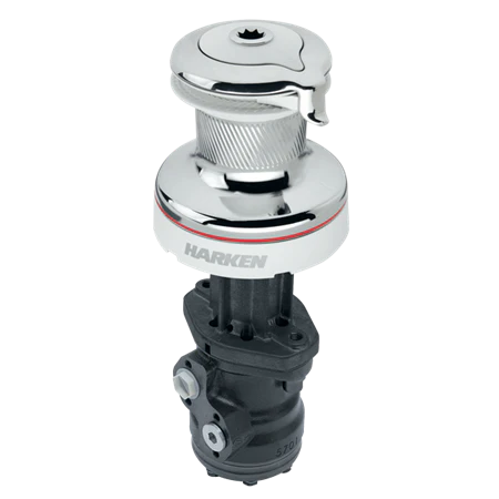 Harken #50 2 Speed Hydraulic Self-Tailing Radial Winch - Chrome with White Trim