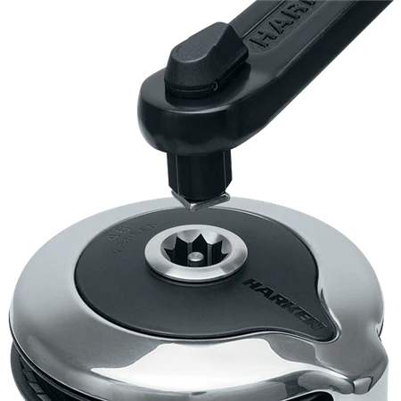 Harken #60 Electric Self-Tailing Rewind™ Radial Winch — Reverse Speed - Chrome with White Trim - Image 2