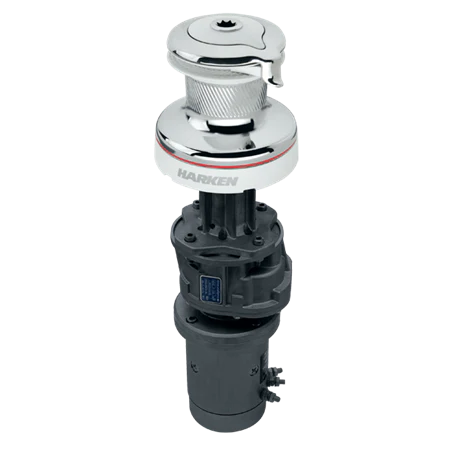 Harken 70 2 Speed Electric Self-Tailing Radial Winch - Chrome with White Trim