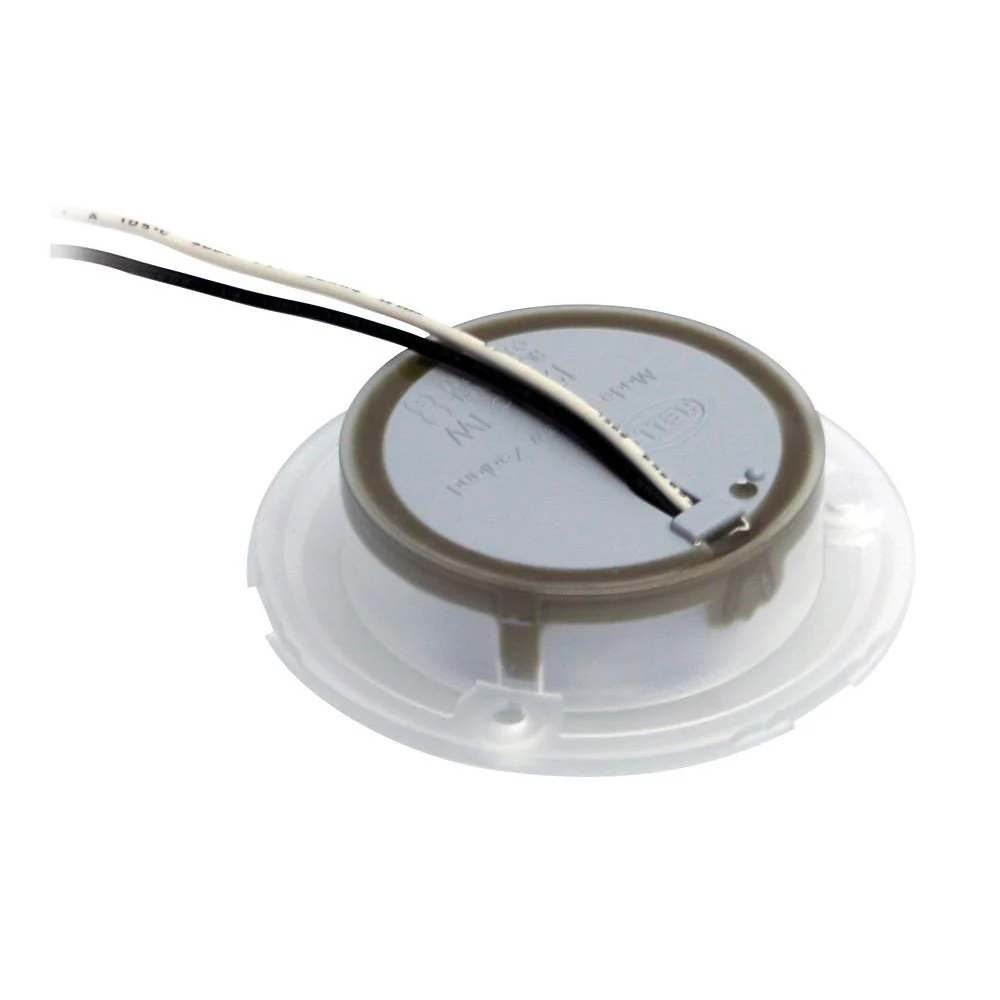 Hella Marine Blue LED Round Courtesy Lamp - White Bezel - 24V [980503241] - Image 3