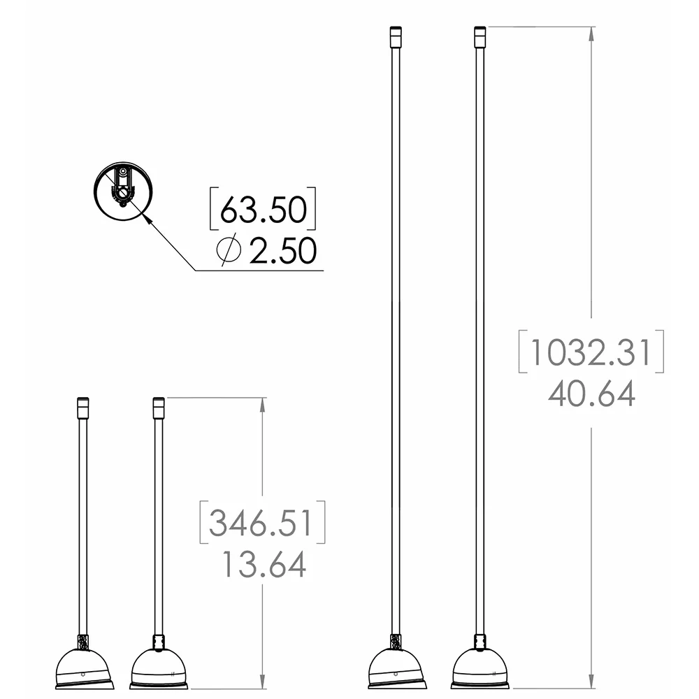 Lumitec Contour Anchor Light - 12" - Black Shaft White Base [101585] - Image 4