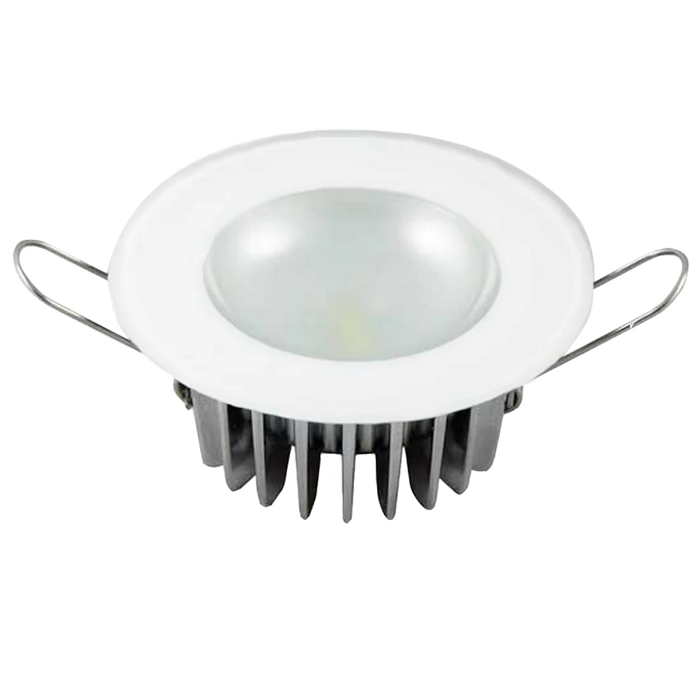 Lumitec Mirage - Flush Mount Down Light - Glass Finish - 3-Color Red/Blue Non Dimming w/White Dimming [113198]