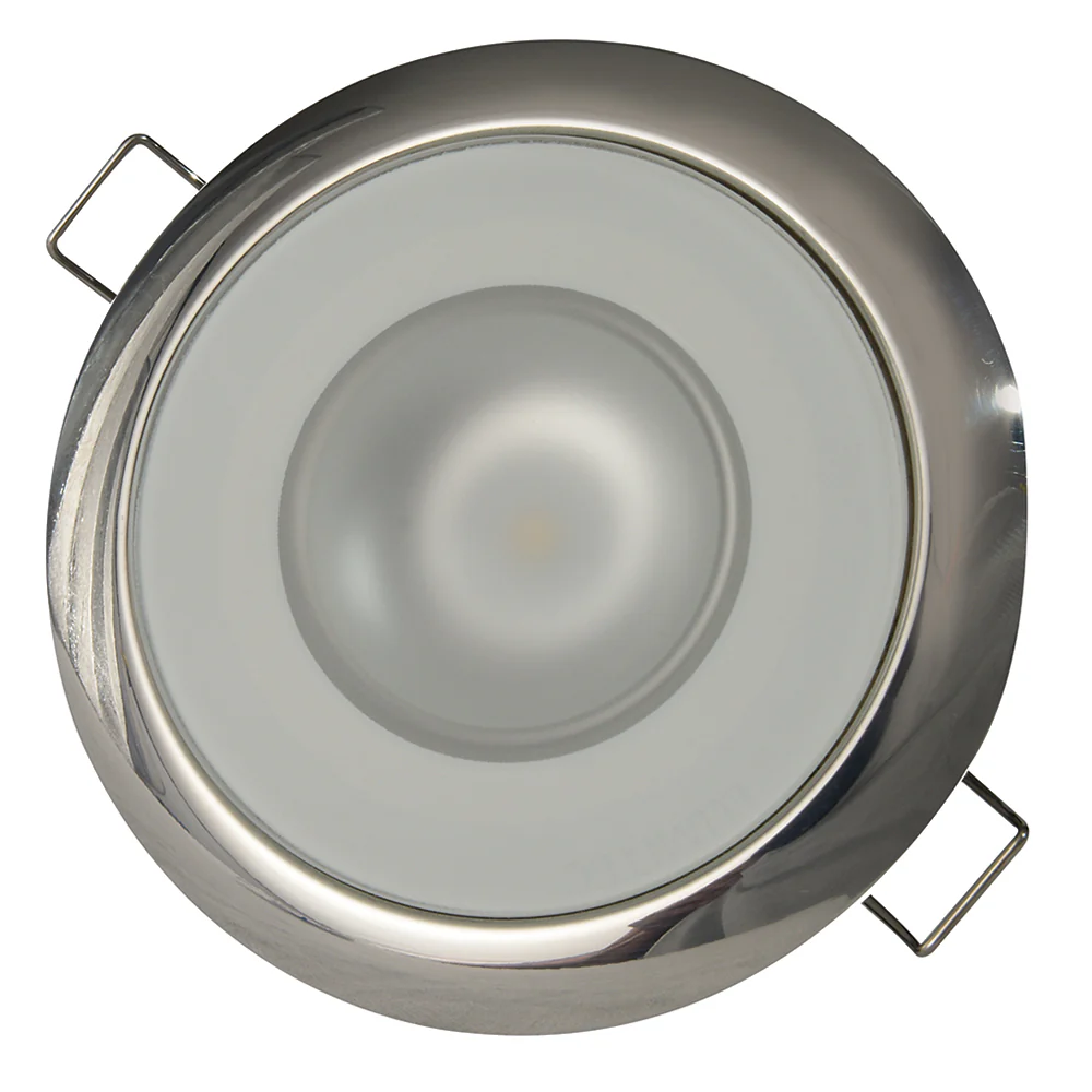 Lumitec Mirage - Flush Mount Down Light - Glass Finish/Polished SS - 4-Color Red/Blue/Purple Non Dimming w/White Dimming [113110] - Image 2