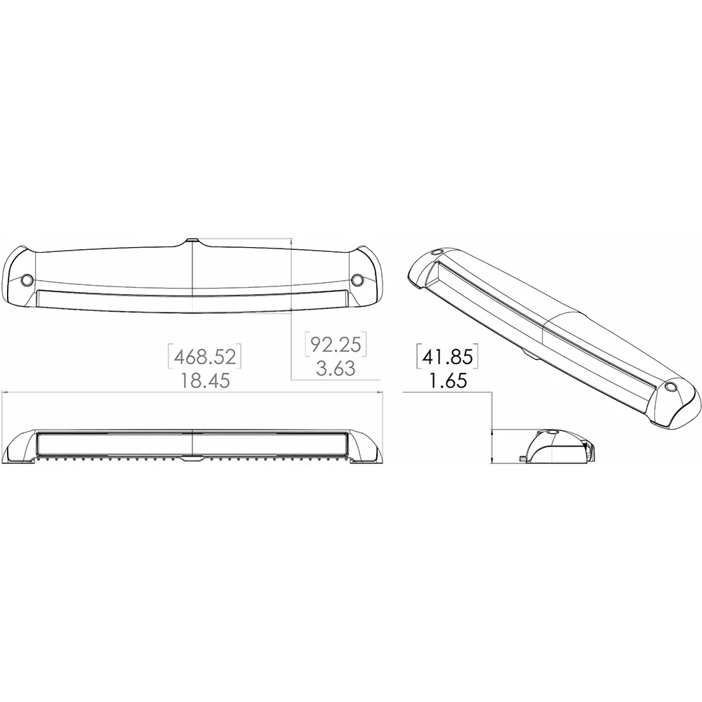 Lumitec Razor Light Bar - Flood - White Housing w/Inverted Logo Flush Mount [101590] - Image 2