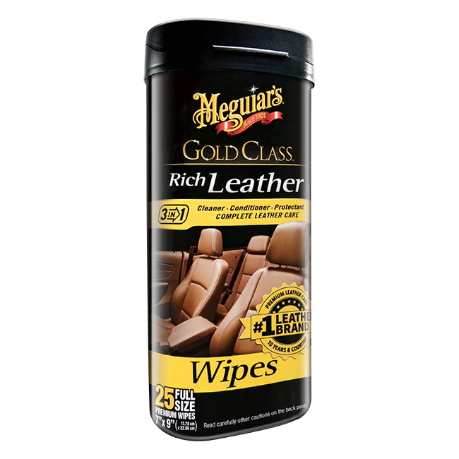 Meguiars Gold Class Rich Leather Cleaner  Conditioner Wipes *Case of 6* [G10900CASE]