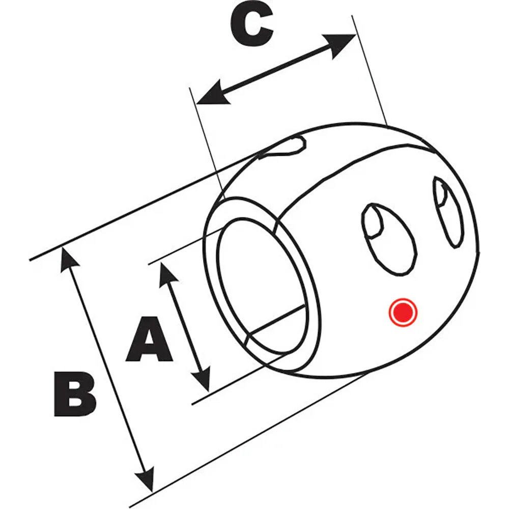 Performance Metals 2" Streamlined Shaft Anode - Aluminum [C2000A] - Image 2