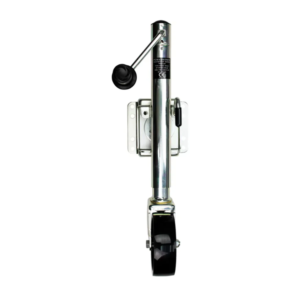 Powerwinch Saltwater Series Jack - 1200lb, Bolt-On, Single Wheel, Zinc 500+ HR Salt Spray [21600-J-1200-B1-Z-R]