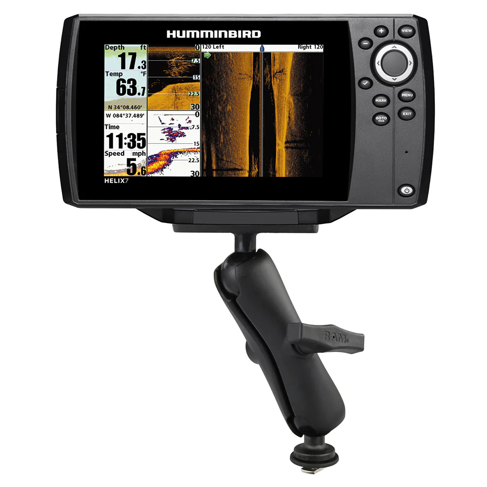 RAM Mount RAM 1.5" Ball Mount with Track Ball Base  2" x 4" Plate for the Humminbird Helix 7 ONLY [RAM-202-24-354-TRA1U] - Image 2