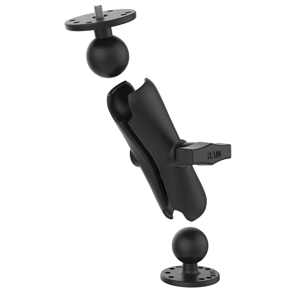 RAM Mount RAM Double Ball Mount w/1/4"-20 Male Thread - Medium Arm [RAM-101AU] - Image 2