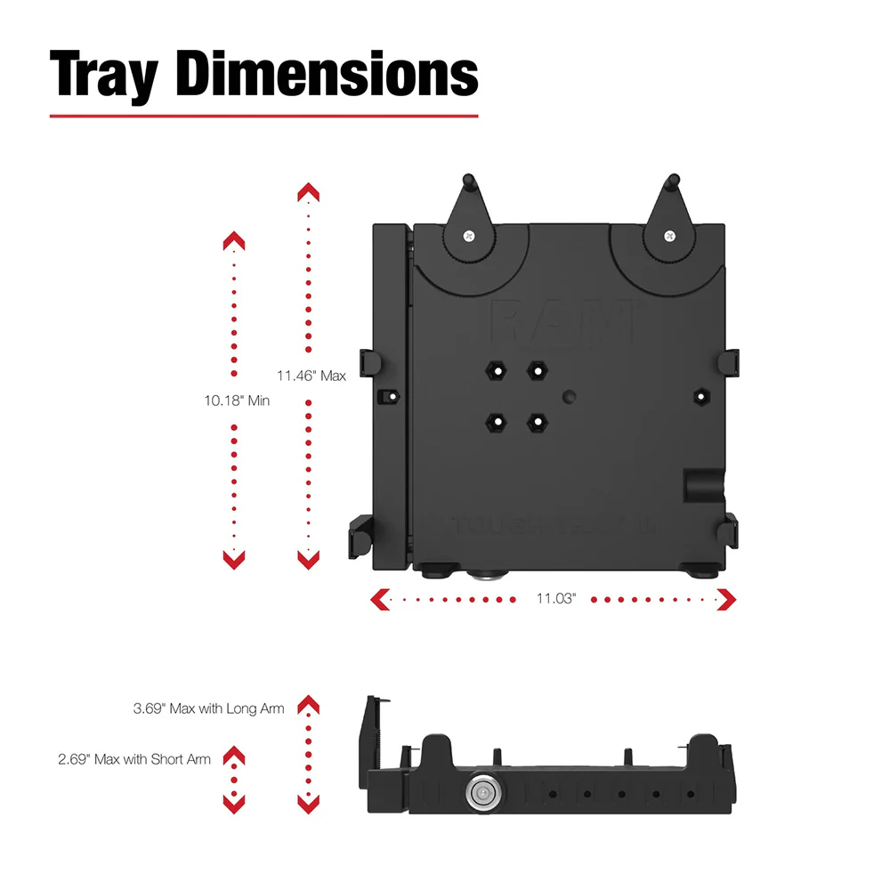 RAM Mount RAM No-Drill Laptop Mount f/'14-26 Ram Promaster + More [RAM-VB-129-A-SW3] - Image 3