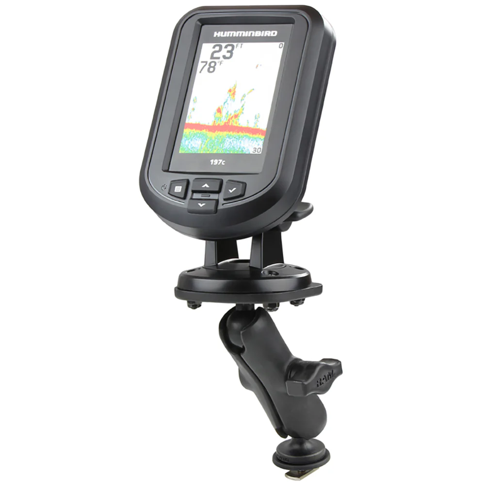 Ram Mount RAM Track Ball Mount with Marine Electronic Plate for the Eagle Cuda, FishEasy, Humminbird Piranha  Lowrance X-4 [RAP-B-107-1B-354-TRA1U] - Image 2