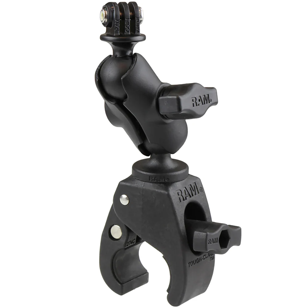 RAM Mount Small Tough-Claw Base w/Short Double Socket Arm  GoPro/Action Camera Mount [RAM-B-400-A-GOP1U] - Image 2