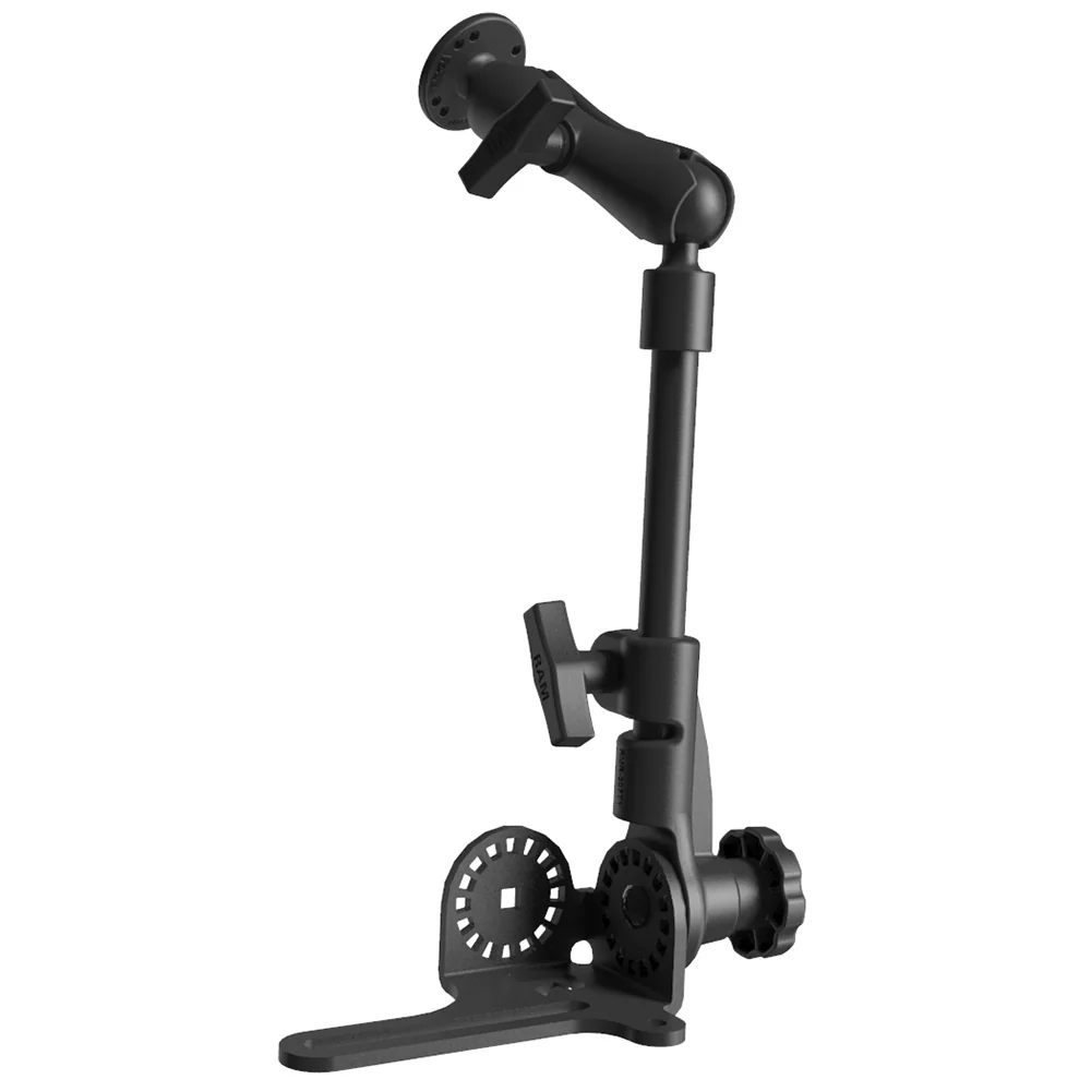 RAM Mount Universal No-Drill RAM Pod HD Vehicle Mount w/Double Socket Arm & 2.5" Round Base (AMPS Hole Pattern) [RAM-316-HD-202U] - Image 2