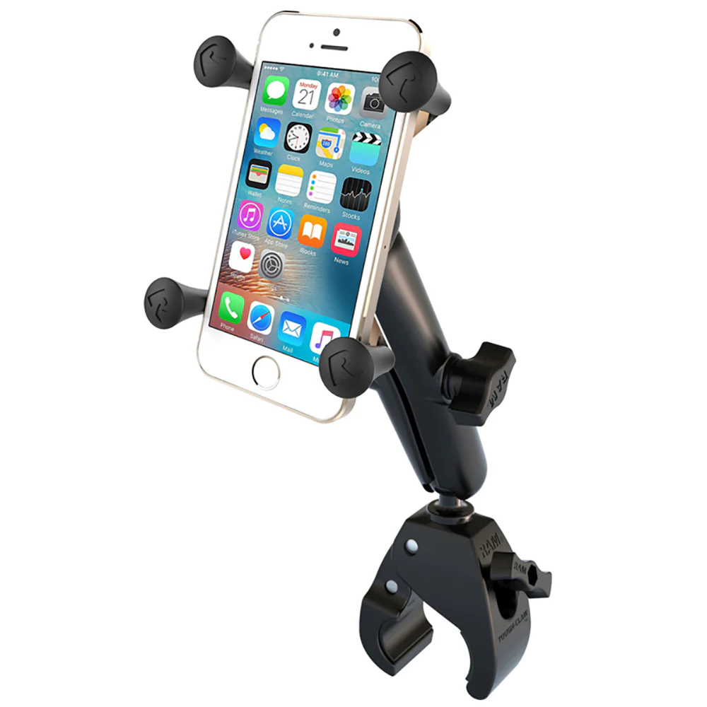 RAM Mount Universal Tough-Claw Base w/Long Double Socket Arm & Universal X-Grip Cell/iPhone Cradle [RAM-B-400-C-UN7U] - Image 2