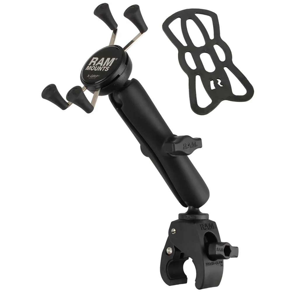 RAM Mount Universal Tough-Claw Base w/Long Double Socket Arm & Universal X-Grip Cell/iPhone Cradle [RAM-B-400-C-UN7U] - Image 3