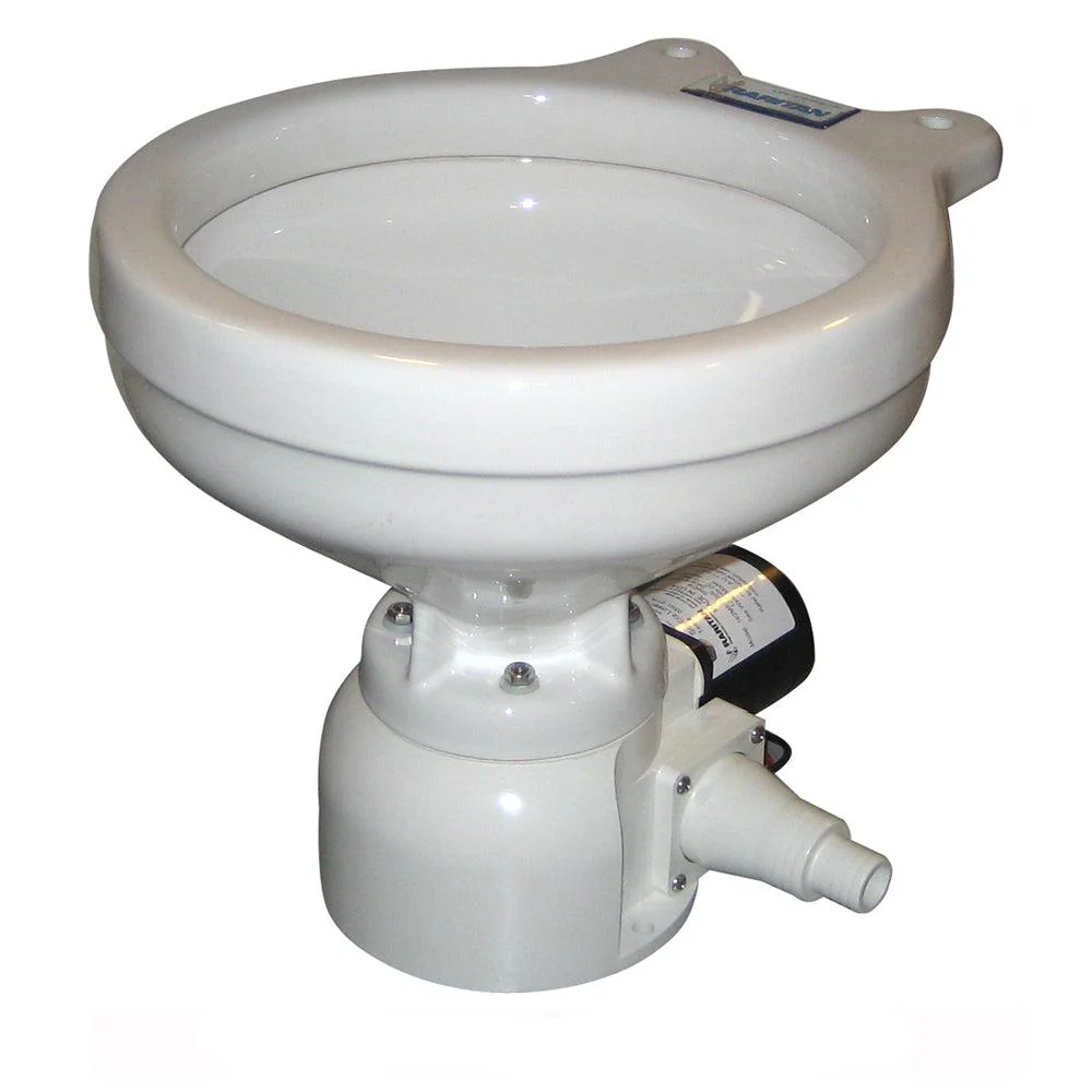 Raritan Sea Era Toilet - Marine Size - Remote Intake Pump - Straight  90 Discharge - Smart Toilet Control - 12v [162MR012]