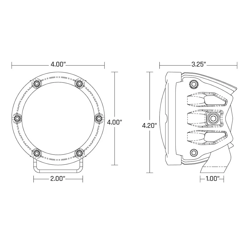 RIGID Industries 360-Series 4" LED SAE Fog Beam - Yellow - Set of 2 [36121] - Image 3