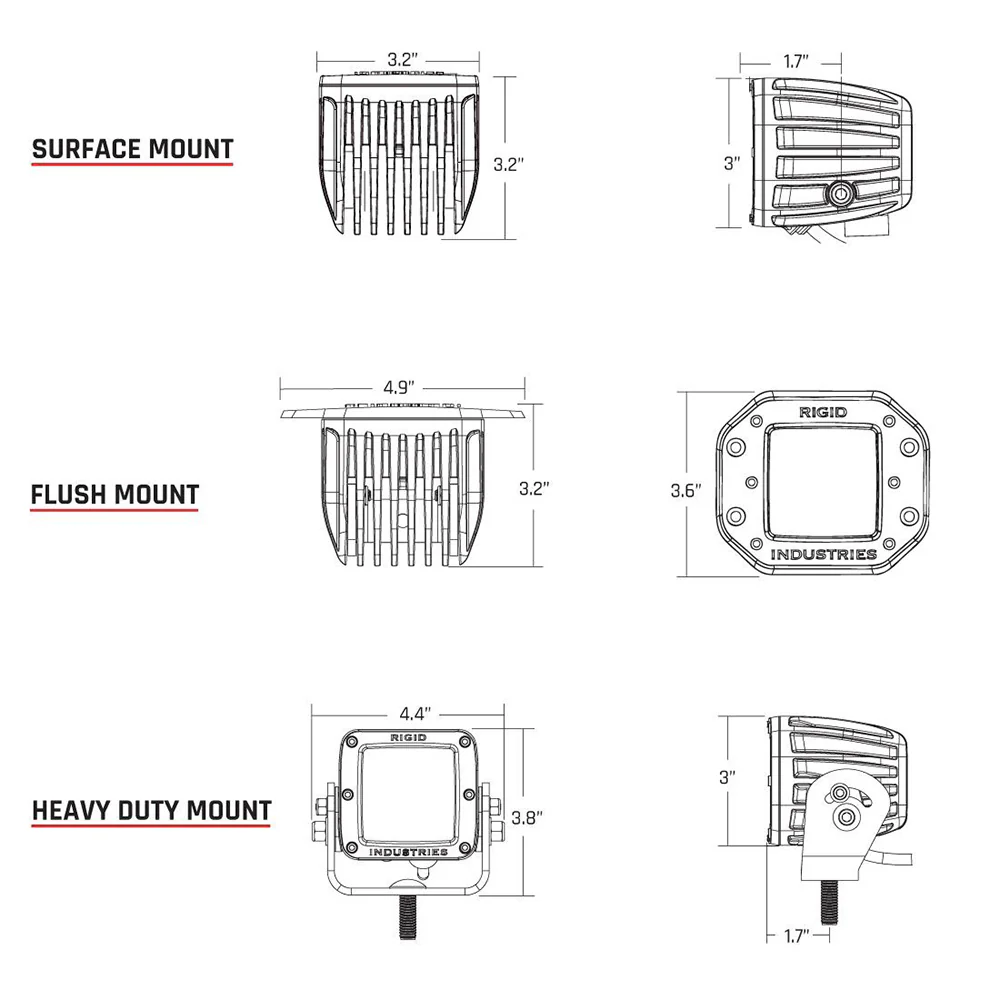 RIGID Industries D-Series PRO Specter-Driving LED - Pair - Black [502313] - Image 2