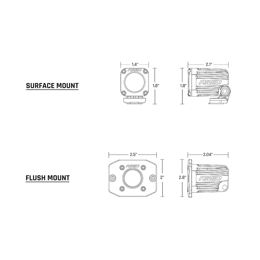 RIGID Industries Ignite Surface Mount Spot - Single - Black [20511] - Image 2