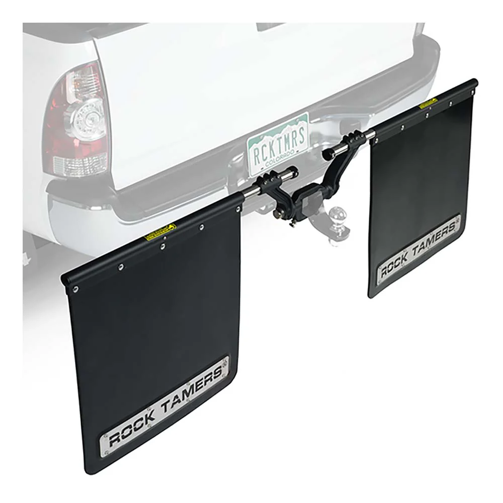 ROCK TAMERS 2.5" Hub Mudflap System - Matte Black/Stainless [00110] - Image 2