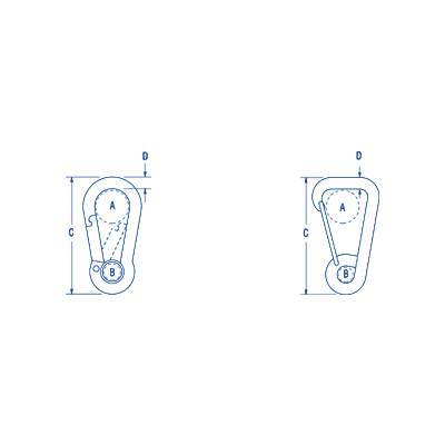 Ronstan 3 3/16" (80mm) Carbine Spring Hook w/ Eyelet - Image 2