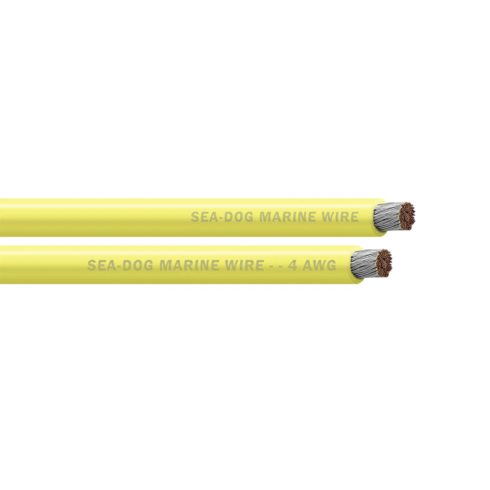 Sea-Dog 4 AWG Yellow Battery Cable - 25' [8004030]