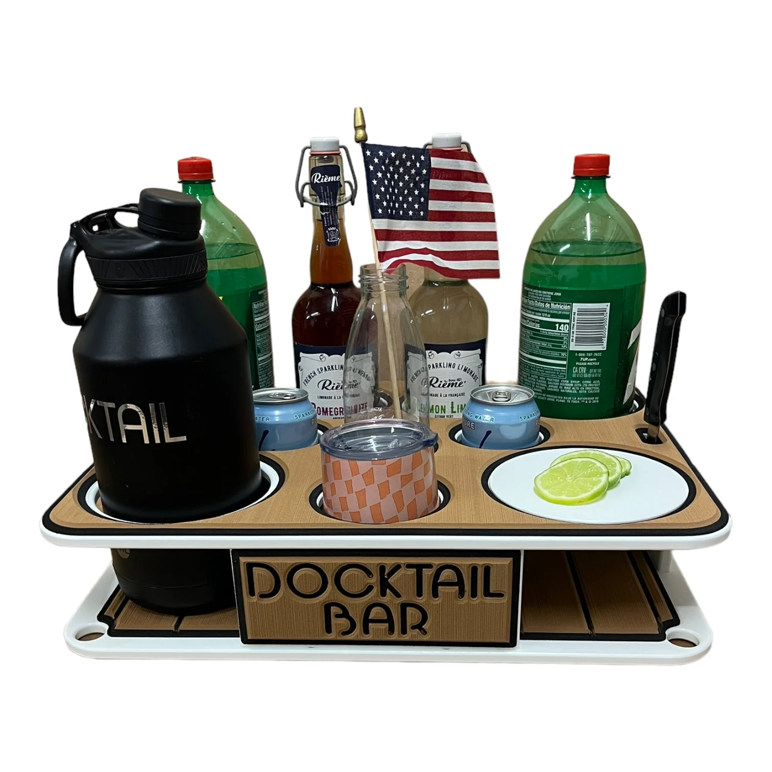 Docktail Boat Table Caddy & Bait Table with Rod Holder Mount - Image 17