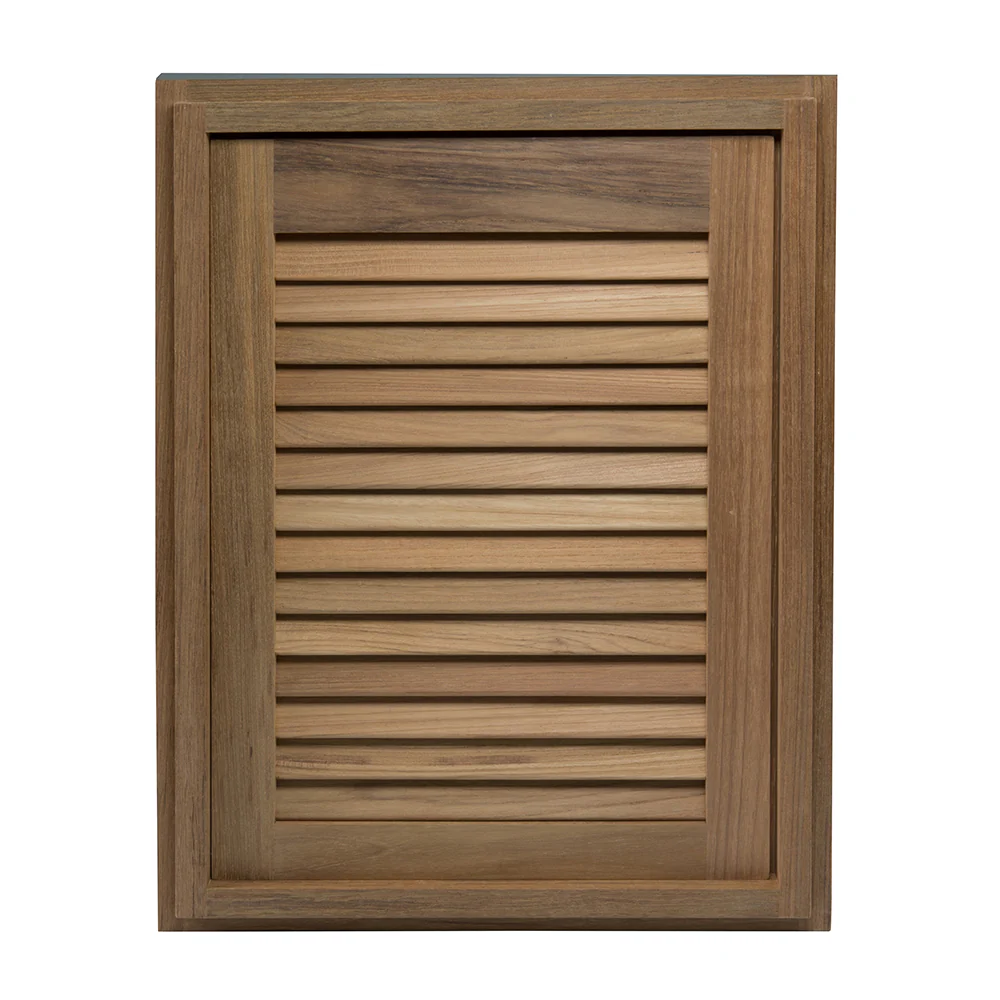 Whitecap Teak Louvered Door & Frame - Right Hand - 15" x 20" [60724] - Image 2