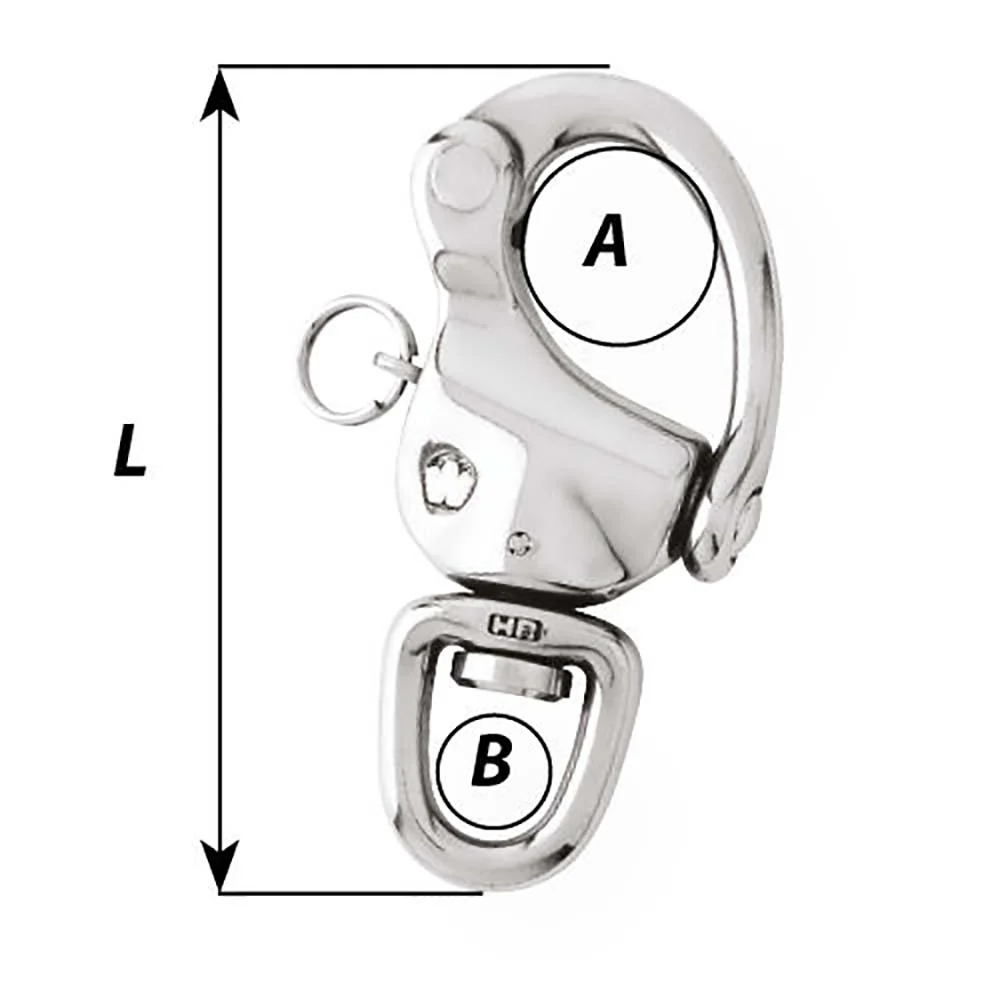 Wichard 2-3/4" Snap Shackle w/Swivel Eye - 80mm [2473W] - Image 2