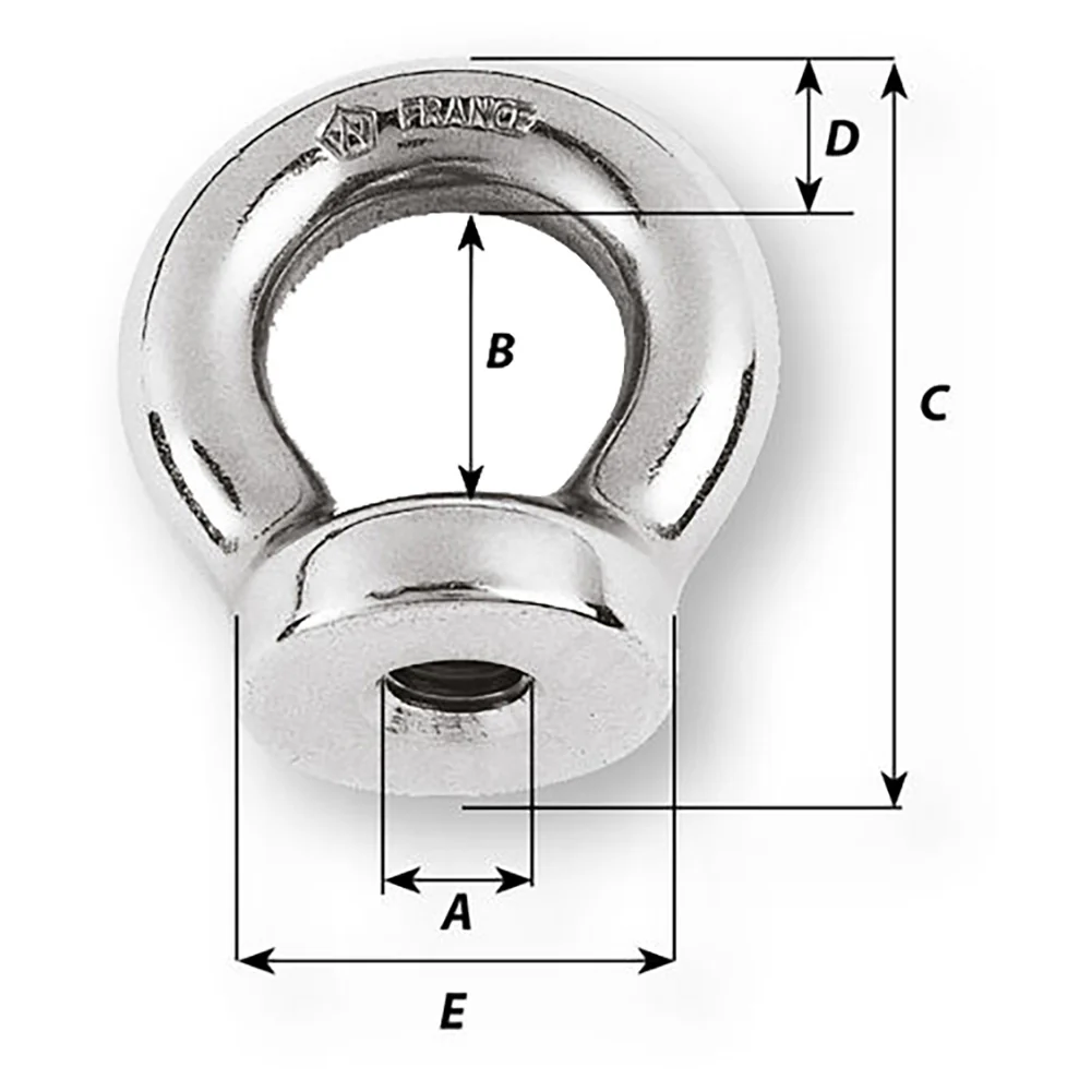 Wichard 5/16 Eye Nut - 21/32" Diameter [6341W] - Image 2