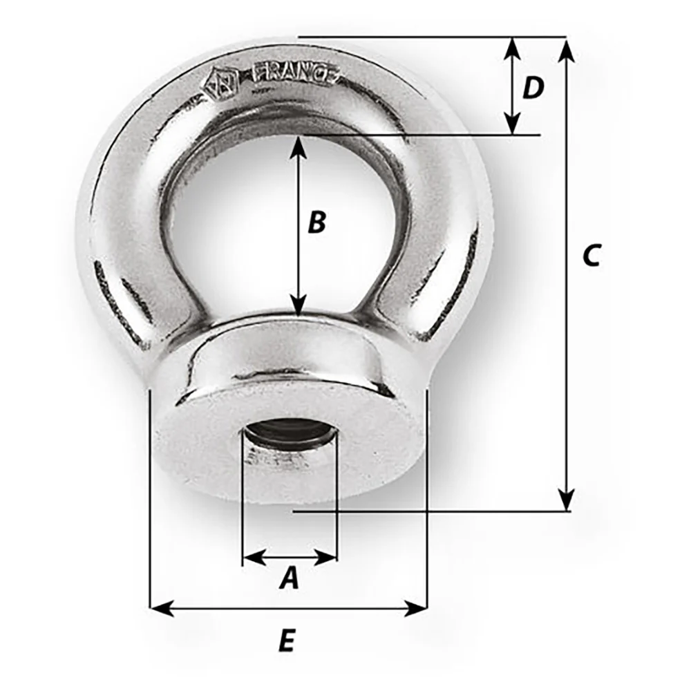 Wichard 8mm Eye Nut - 21/32" Diameter [6344W] - Image 2