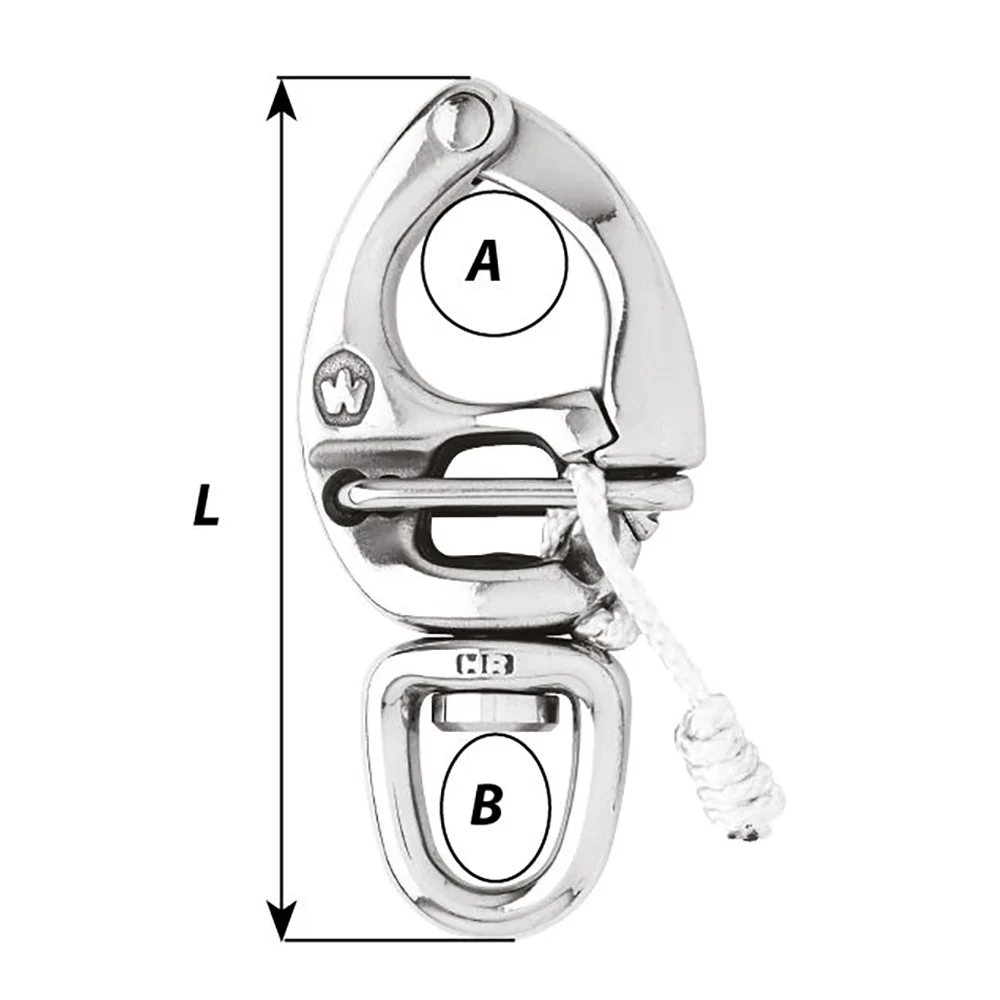 Wichard HR Quick Release Snap Shackle w/Swivel Eye - Length 2-3/4" [2673W] - Image 2